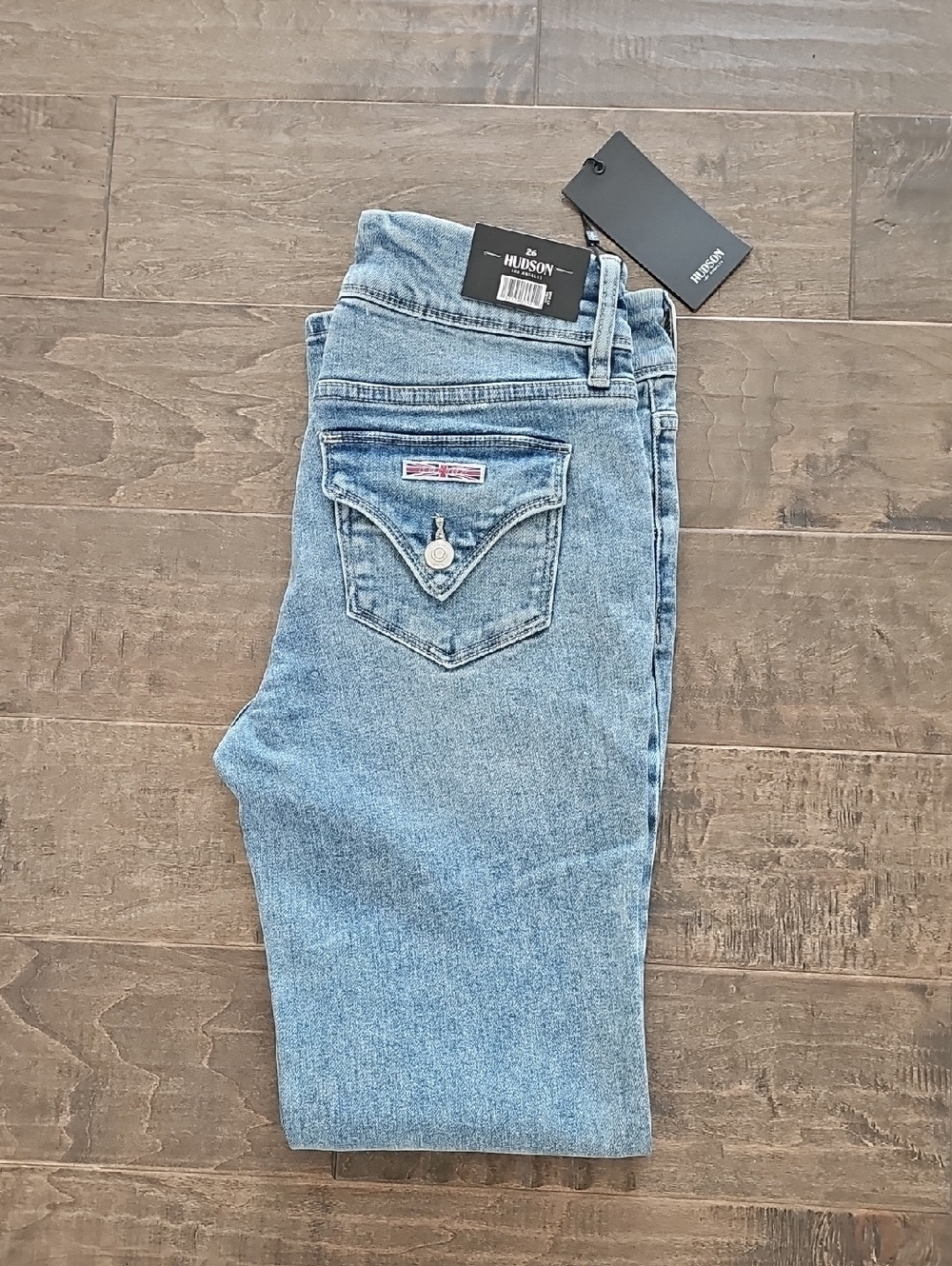 Brand New Hudson Light Wash Straight Leg Jeans - Picture 7 of 10